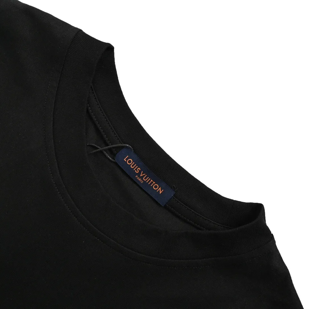 Louis Vuitton/Louis Vuitton floral letter embroidered short sleeves